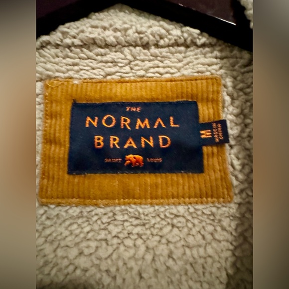 The Normal Brand Sherpa Collar Cord Trucker // Gold // Medium - Picture 3 of 7